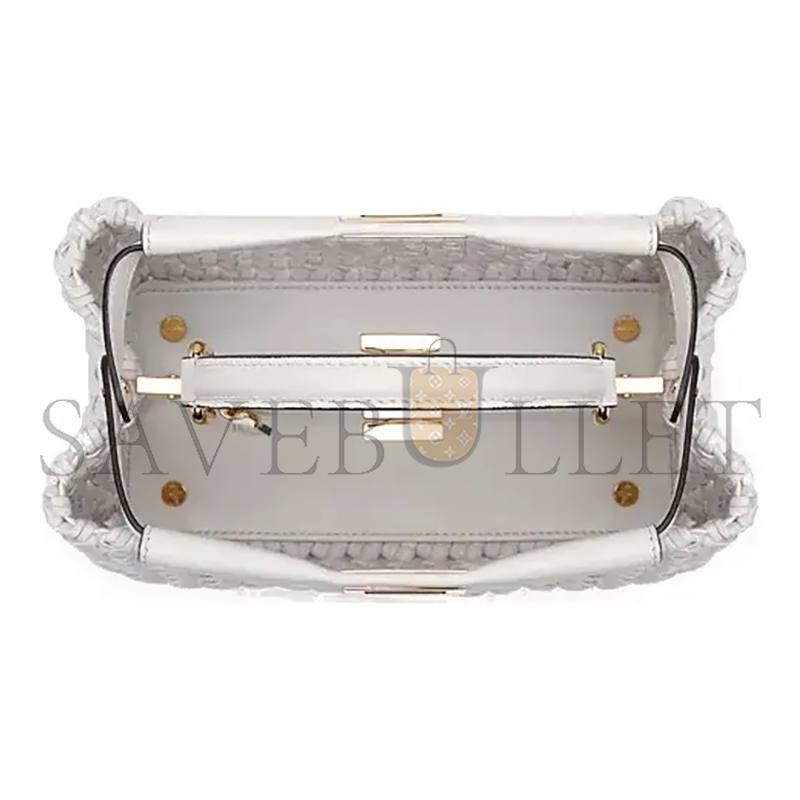 F**di mini peekaboo iconic satchel white 8bn244ad6hf0qvl (23*18*11cm)